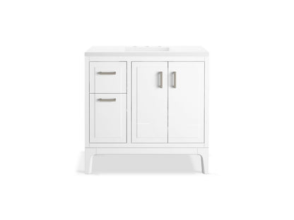 KOHLER K-33553-ASB Seer 36" bathroom vanity cabinet with sink and quartz top