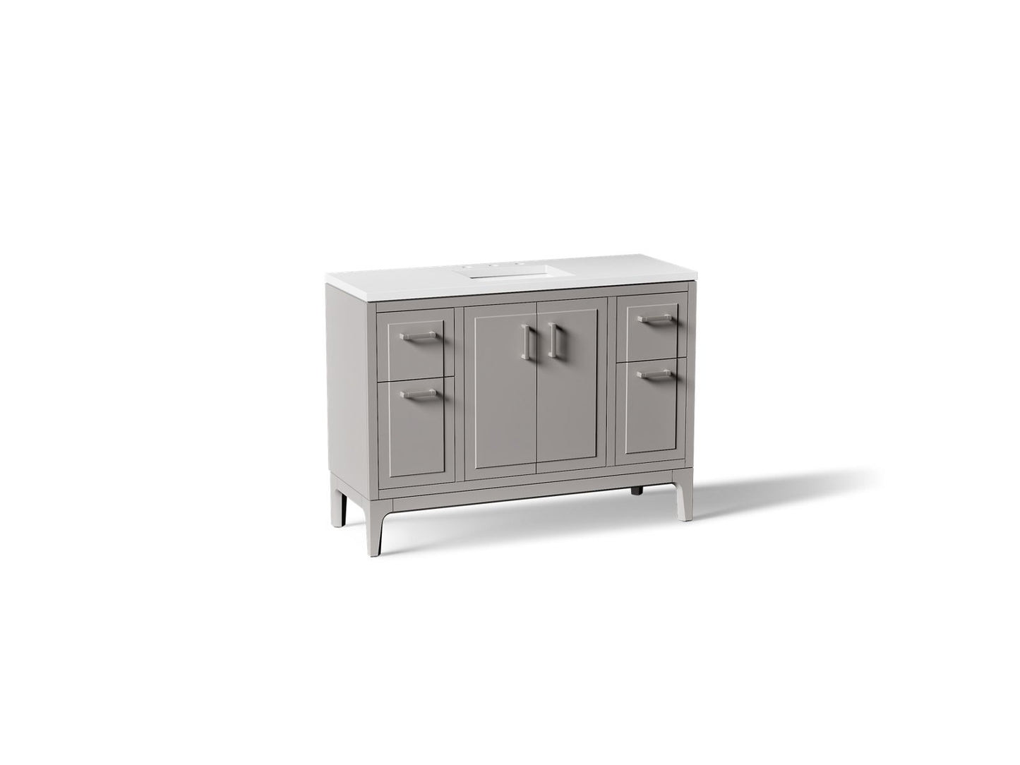 KOHLER K-33554-ASB Seer 48" bathroom vanity cabinet with sink and quartz top