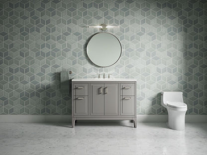 KOHLER K-33554-ASB Seer 48" bathroom vanity cabinet with sink and quartz top