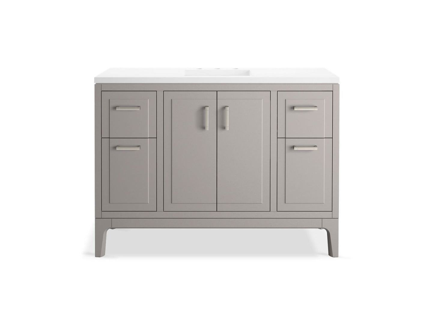 KOHLER K-33554-ASB Seer 48" bathroom vanity cabinet with sink and quartz top