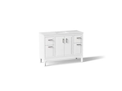 KOHLER K-33554-ASB Seer 48" bathroom vanity cabinet with sink and quartz top