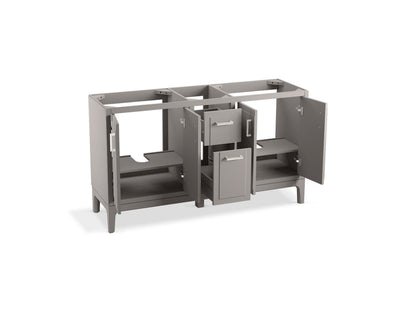 KOHLER K-33555-ASB Seer 60" bathroom vanity cabinet with sinks and quartz top