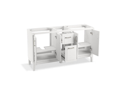 KOHLER K-33555-ASB Seer 60" bathroom vanity cabinet with sinks and quartz top