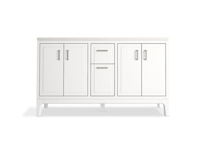 KOHLER K-33555-ASB Seer 60" bathroom vanity cabinet with sinks and quartz top