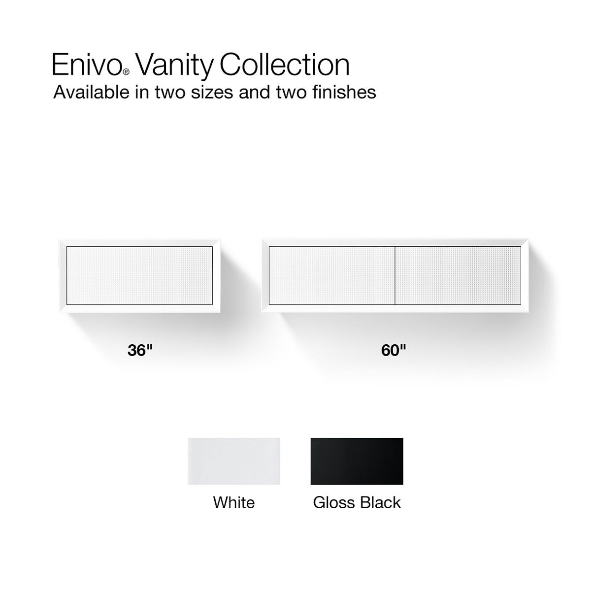 KOHLER K-33563 Enivo 60" wall-hung bathroom vanity cabinet