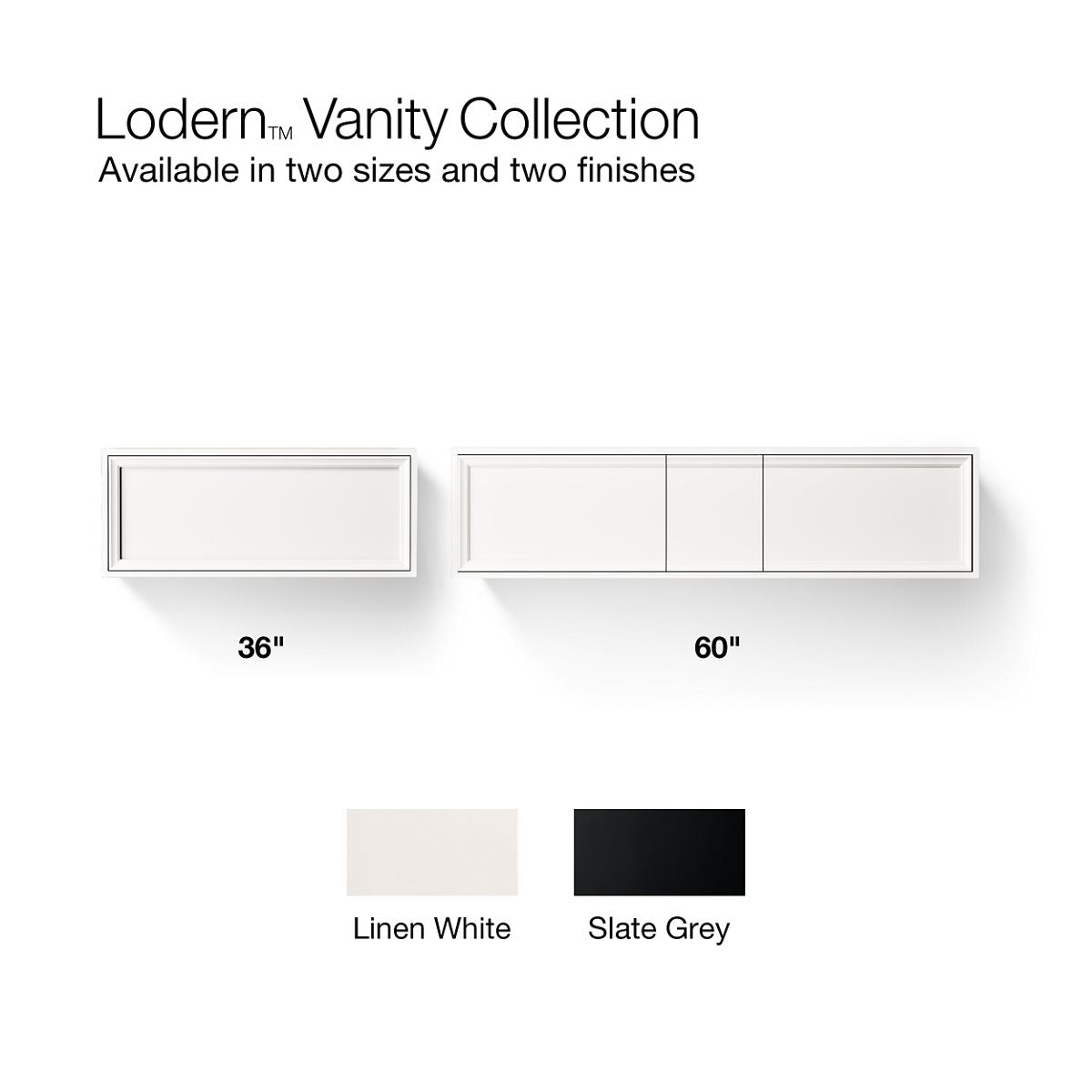 KOHLER K-33566 Lodern 36" wall-hung bathroom vanity cabinet