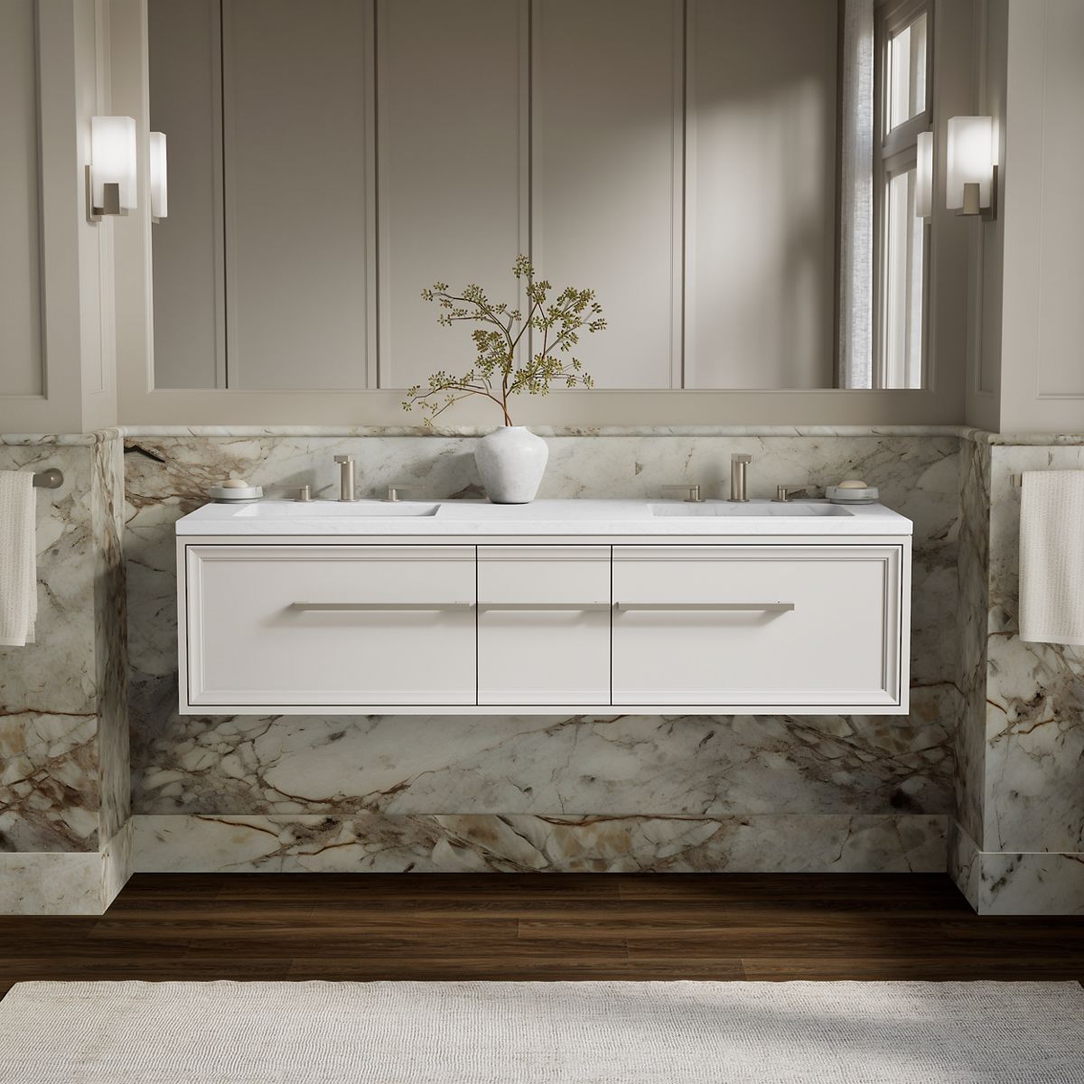 KOHLER K-33567 Lodern 60" wall-hung bathroom vanity cabinet