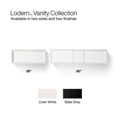 KOHLER K-33567 Lodern 60" wall-hung bathroom vanity cabinet