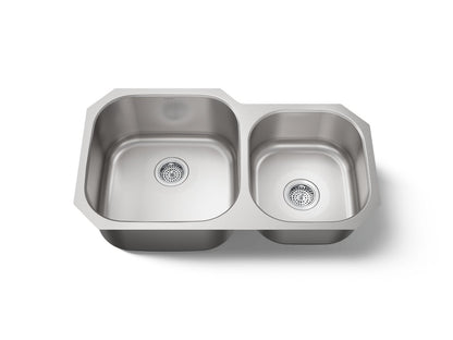 KOHLER K-3356 Undertone 35-1/4 undermount double-bowl kitchen sink