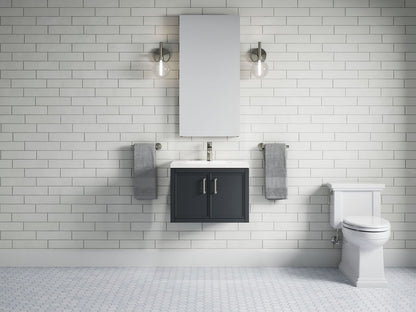 KOHLER K-33577-ASB Winnow 24" bathroom vanity cabinet with sink and quartz top