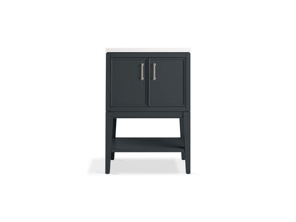 KOHLER K-33577-ASB Winnow 24" bathroom vanity cabinet with sink and quartz top