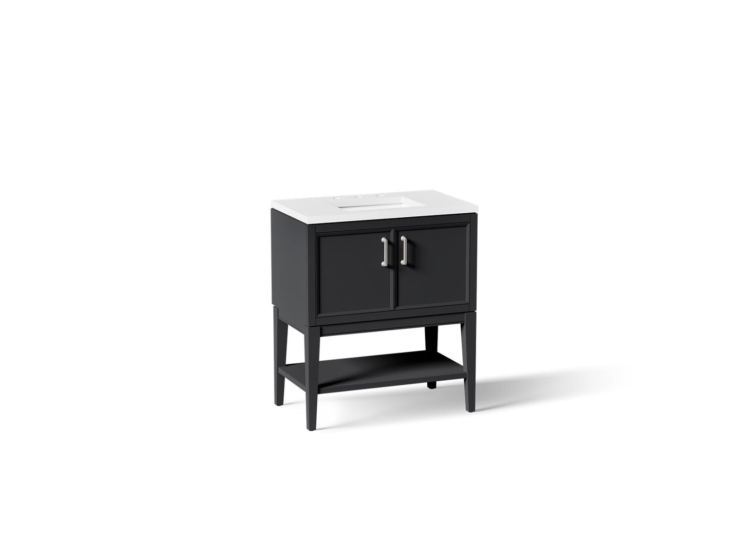 KOHLER K-33578-ASB Winnow 30" bathroom vanity cabinet with sink and quartz top