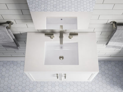 KOHLER K-33578-ASB Winnow 30" bathroom vanity cabinet with sink and quartz top