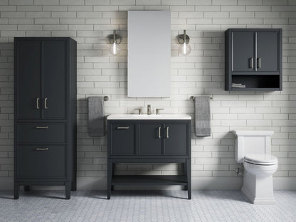 KOHLER K-33579-ASB Winnow 36" bathroom vanity cabinet with sink and quartz top