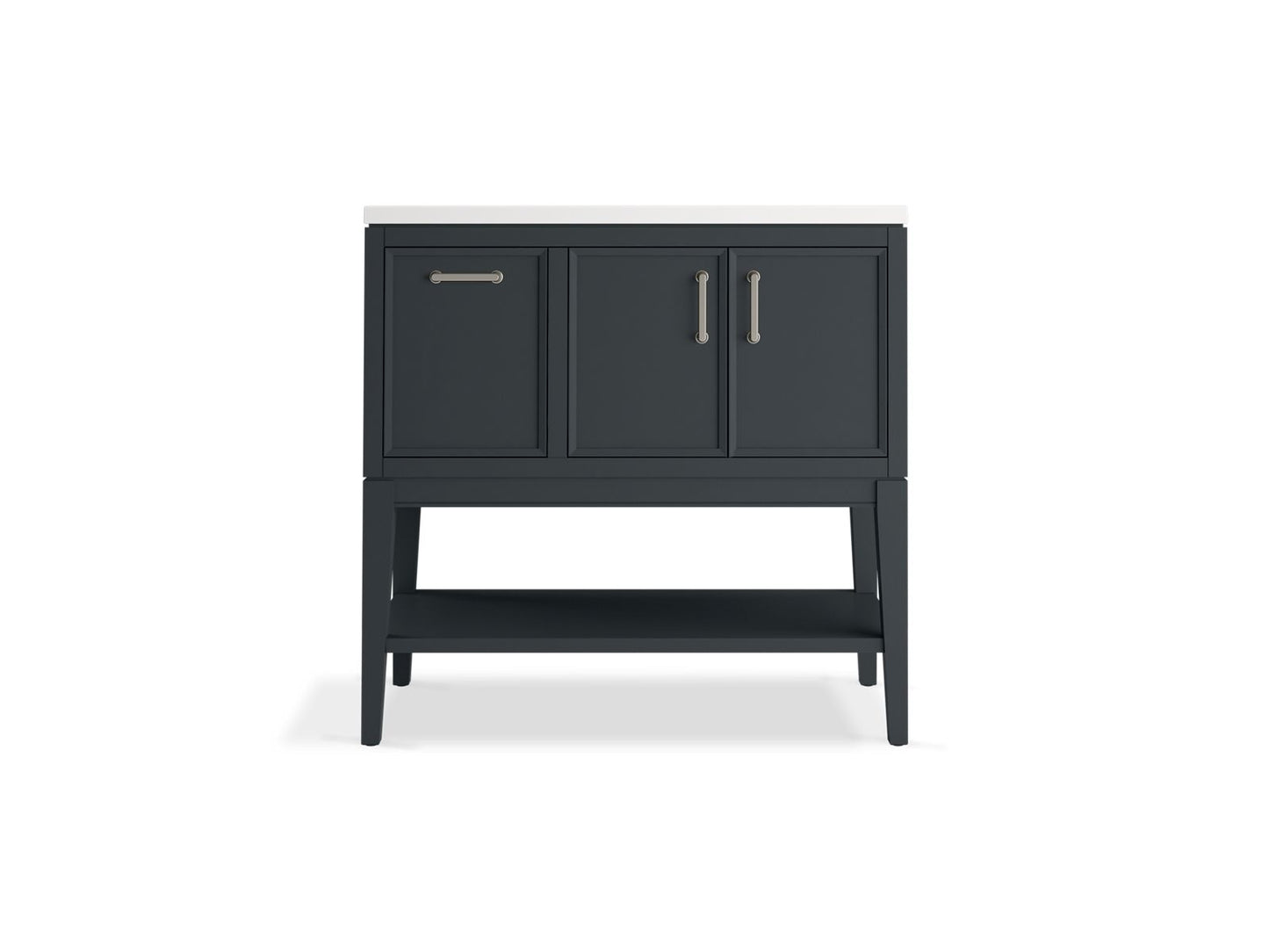 KOHLER K-33579-ASB Winnow 36" bathroom vanity cabinet with sink and quartz top