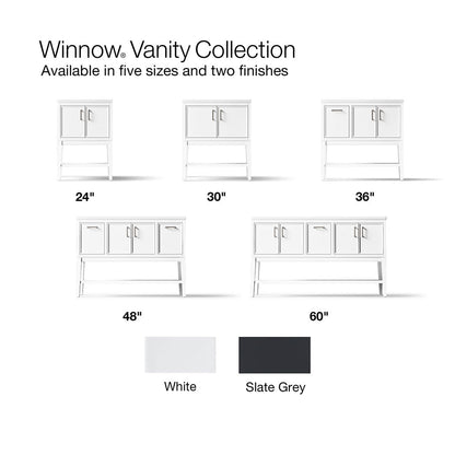 KOHLER K-33579-ASB Winnow 36" bathroom vanity cabinet with sink and quartz top