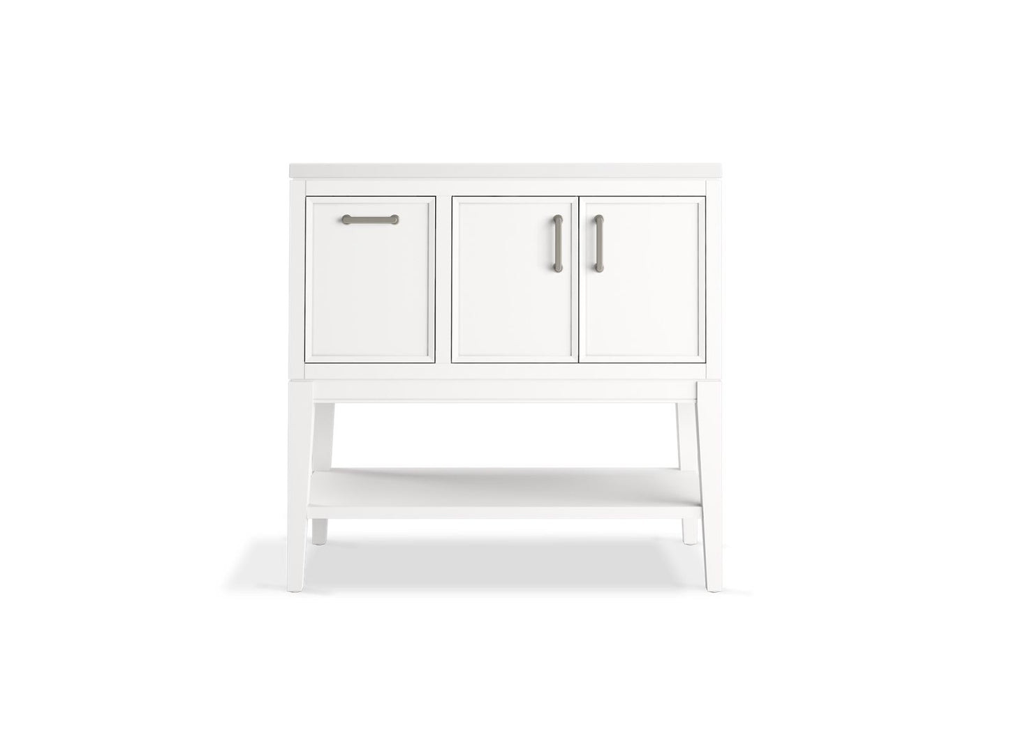 KOHLER K-33579-ASB Winnow 36" bathroom vanity cabinet with sink and quartz top