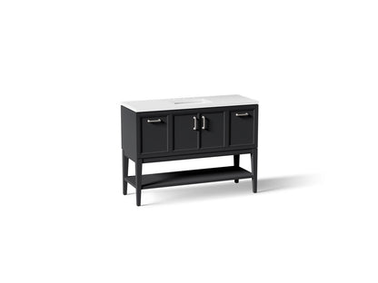 KOHLER K-33580-ASB Winnow 48" bathroom vanity cabinet with sink and quartz top