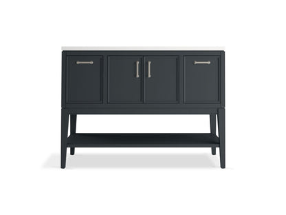 KOHLER K-33580-ASB Winnow 48" bathroom vanity cabinet with sink and quartz top
