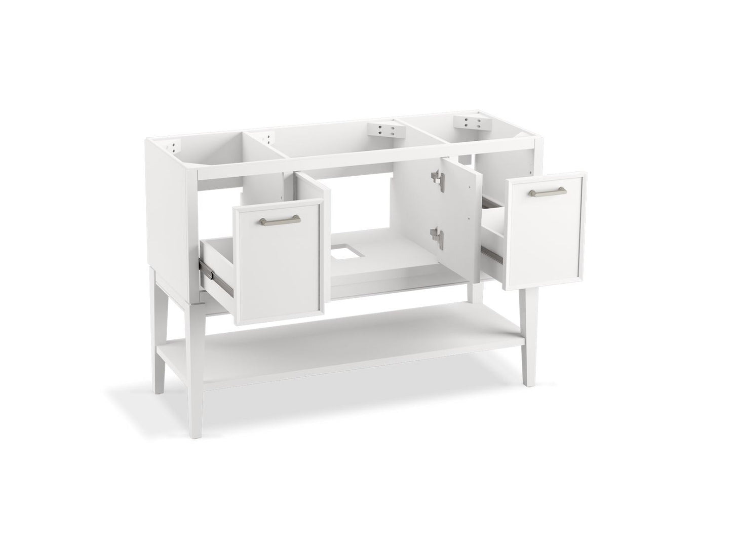KOHLER K-33580-ASB Winnow 48" bathroom vanity cabinet with sink and quartz top