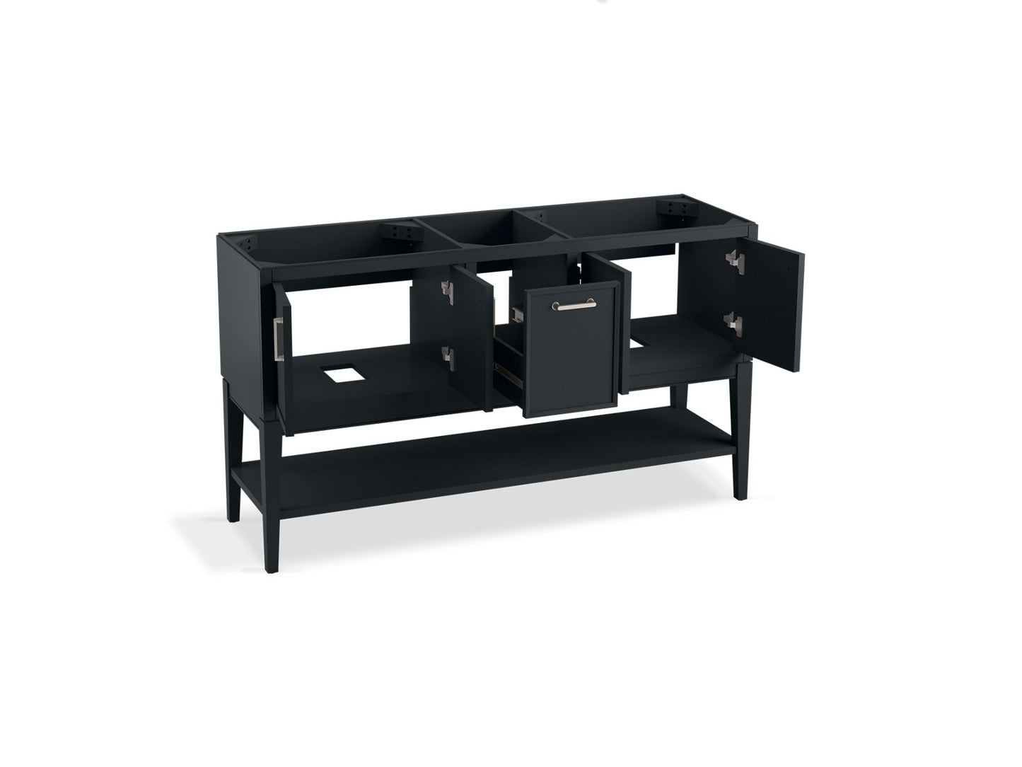 KOHLER K-33581-ASB Winnow 60" bathroom vanity cabinet with sinks and quartz top