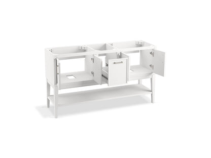 KOHLER K-33581-ASB Winnow 60" bathroom vanity cabinet with sinks and quartz top