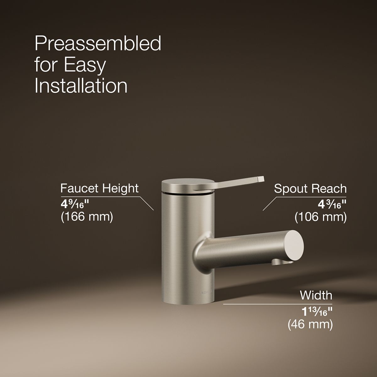 KOHLER Elate Single-handle bathroom sink faucet, 1.2 gpm