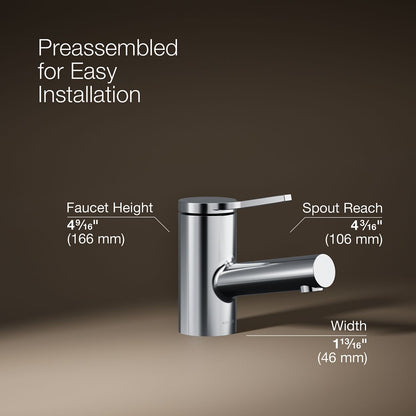 KOHLER Elate Single-handle bathroom sink faucet, 0.5 gpm