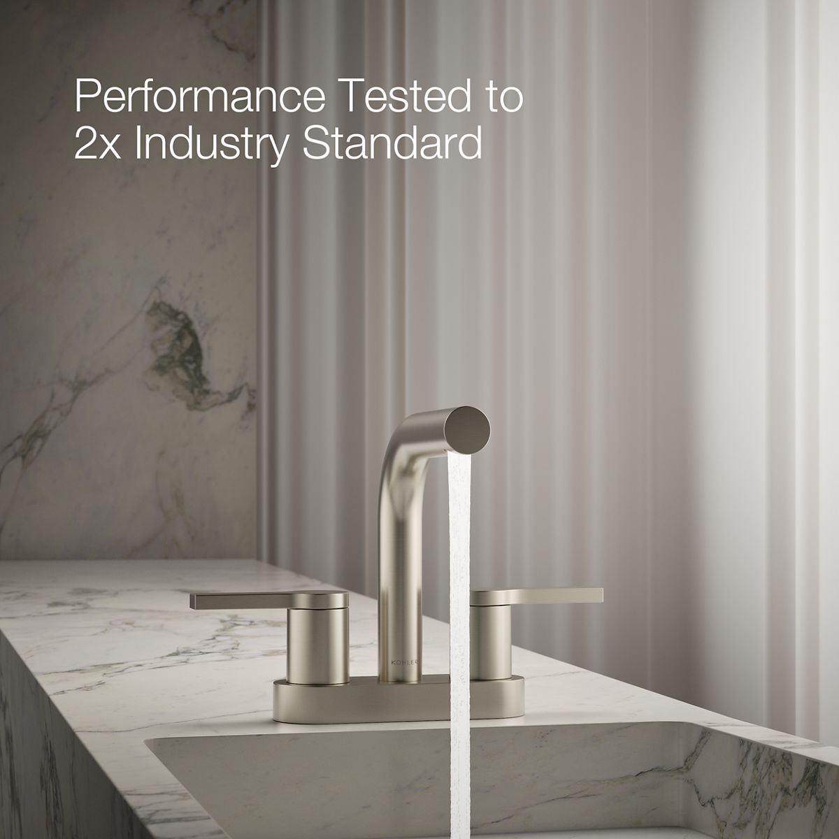 KOHLER Elate Centerset bathroom sink faucet, 1.2 gpm