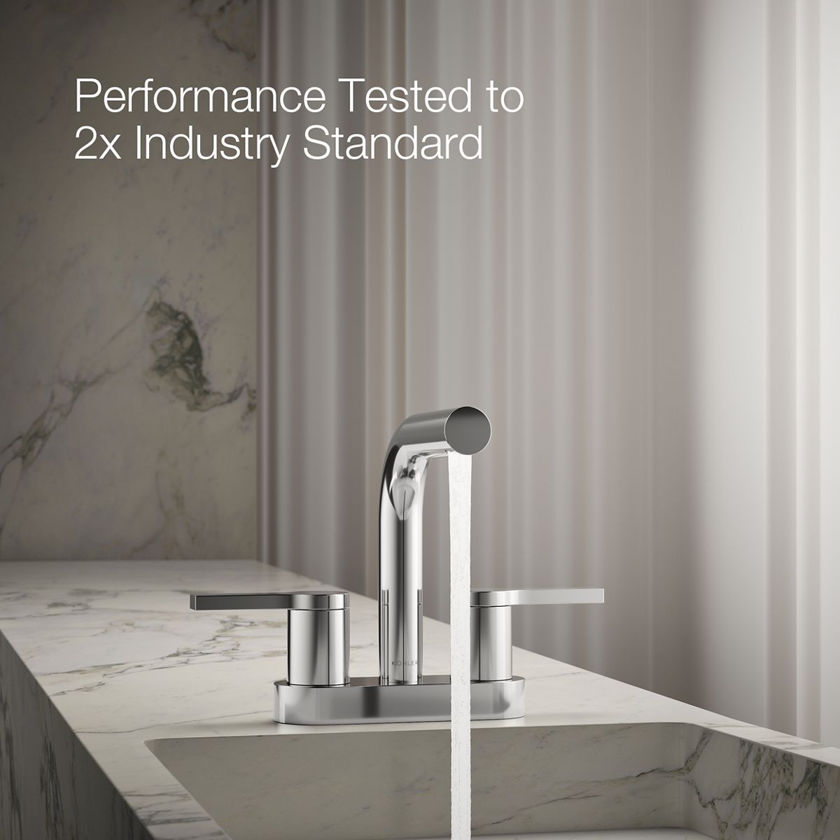 KOHLER Elate Centerset bathroom sink faucet, 0.5 gpm