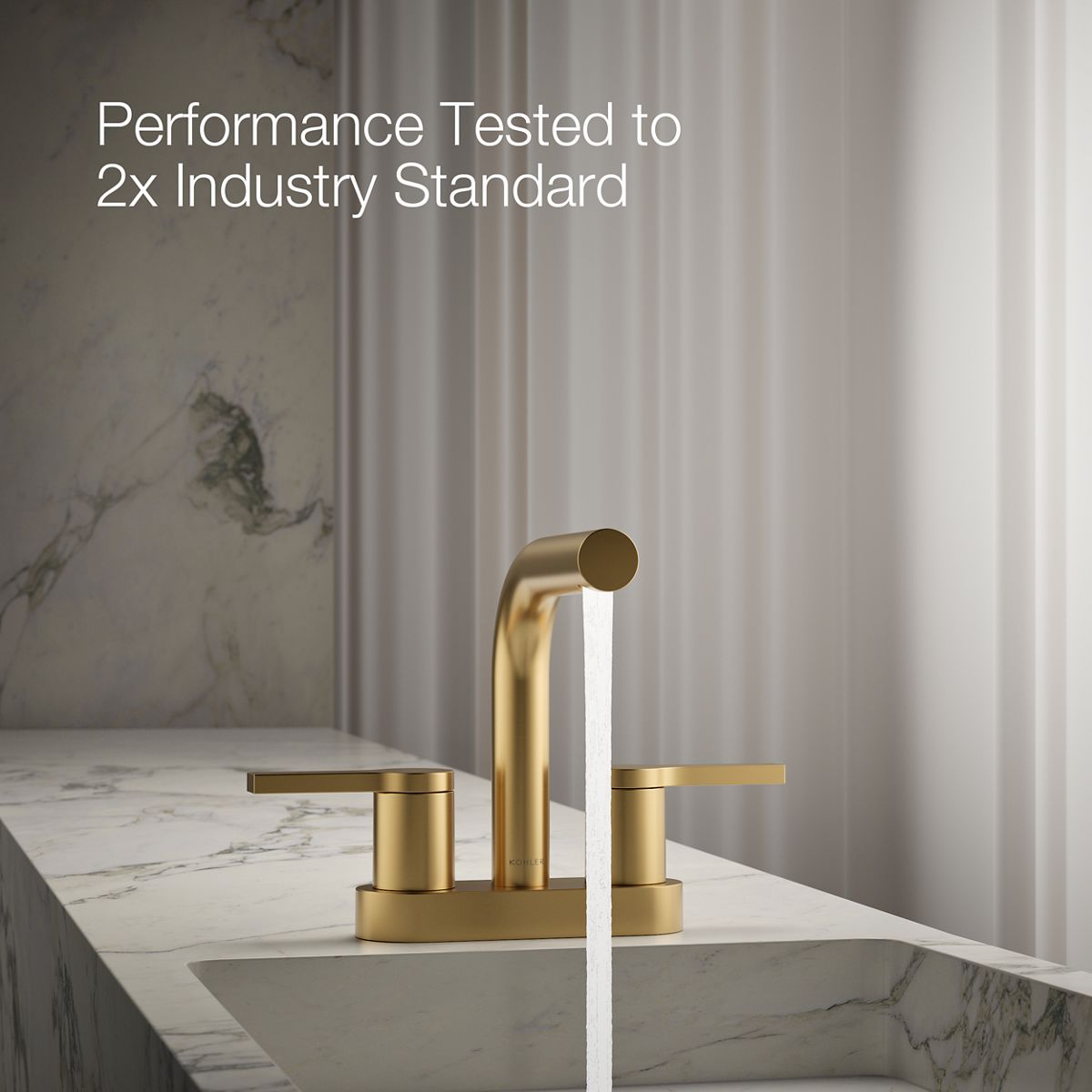 KOHLER Elate Centerset bathroom sink faucet, 0.5 gpm