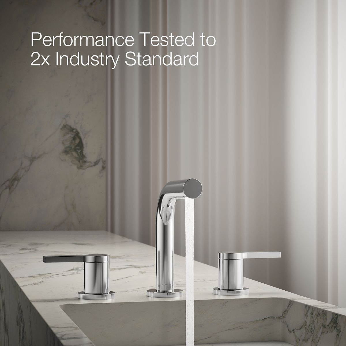 KOHLER Elate Widespread bathroom sink faucet, 1.2 gpm