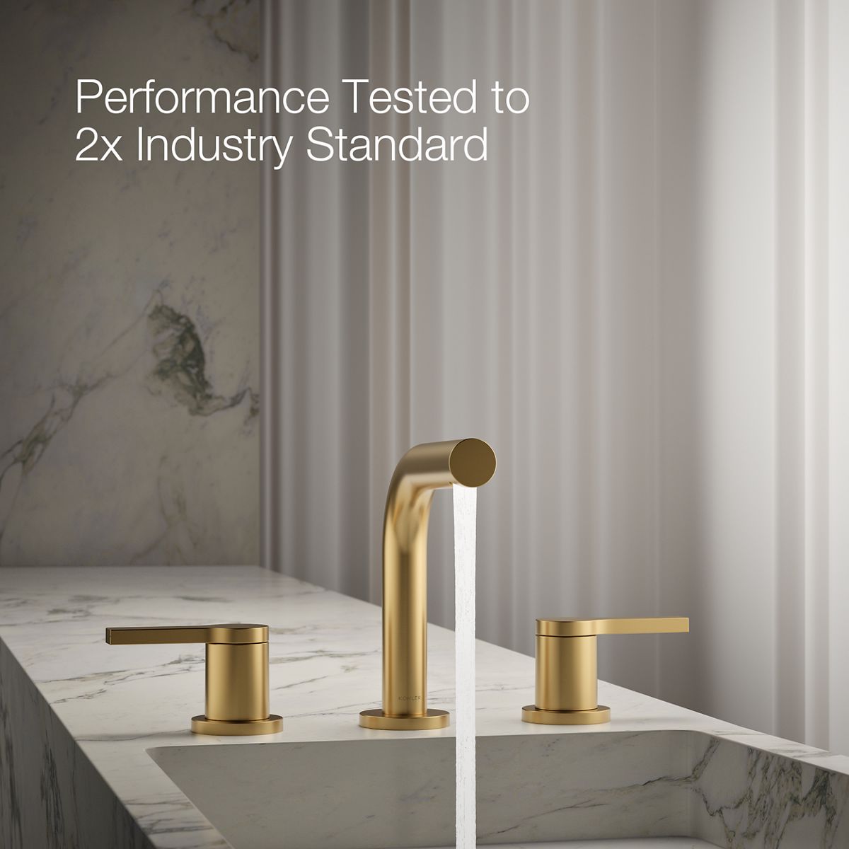 KOHLER Elate Widespread bathroom sink faucet, 1.2 gpm
