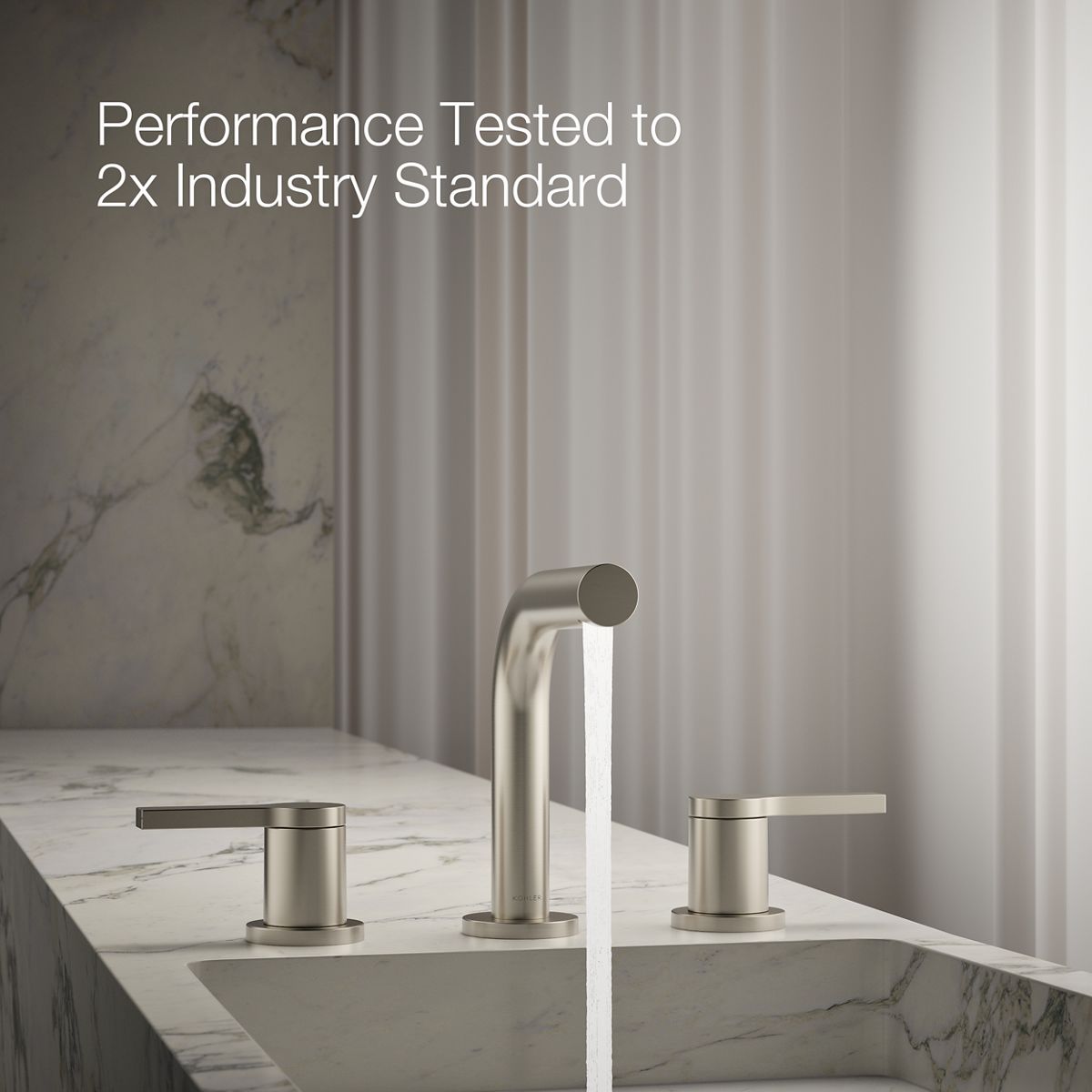 KOHLER Elate Widespread bathroom sink faucet, 1.2 gpm