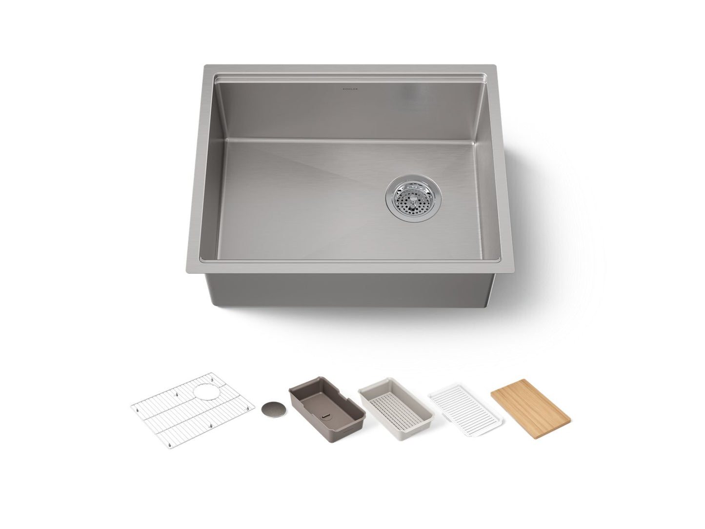 KOHLER Strive 23" undermount single-bowl workstation kitchen sink