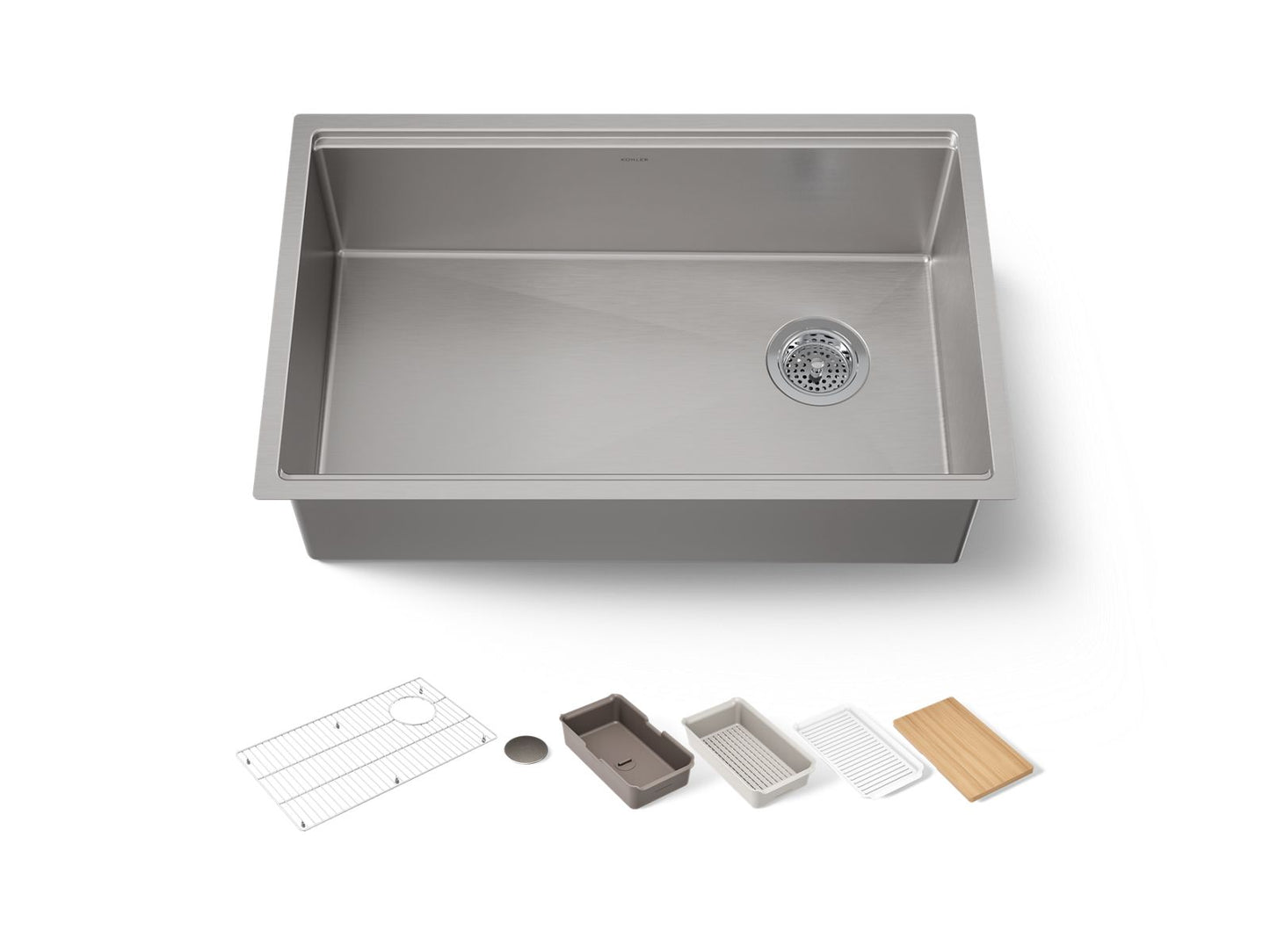 KOHLER Strive 29" undermount single-bowl workstation kitchen sink