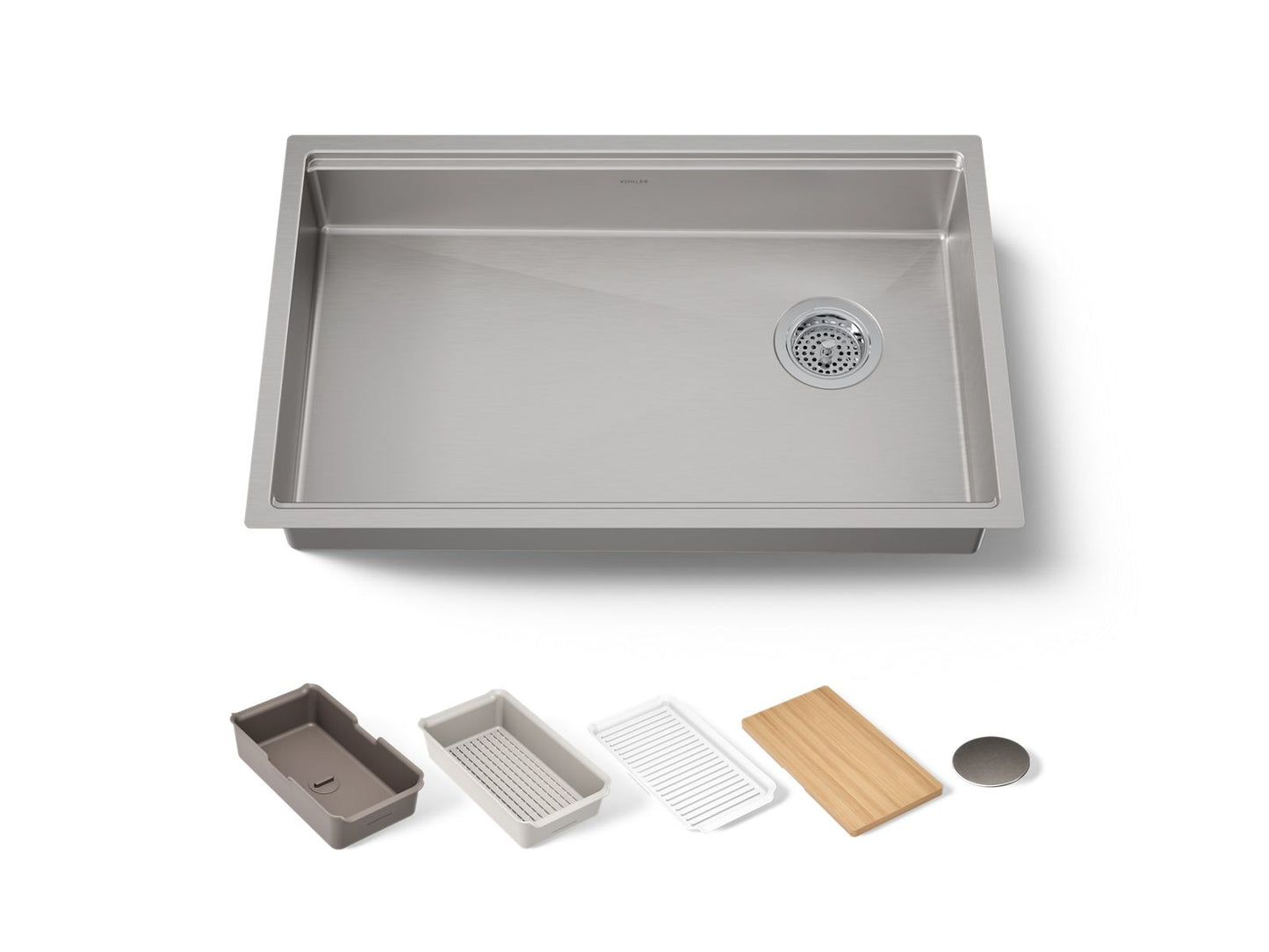 KOHLER Strive 29" undermount single-bowl workstation kitchen sink