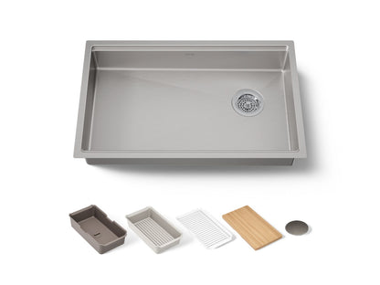 KOHLER Strive 29" undermount single-bowl workstation kitchen sink