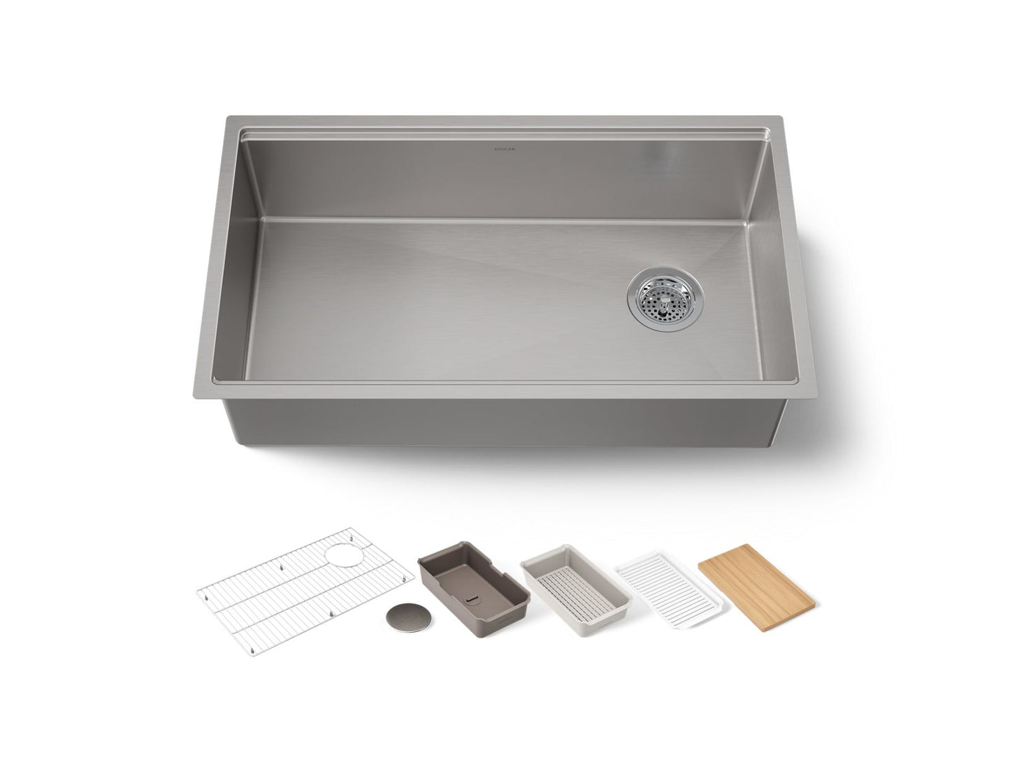 KOHLER Strive 32" undermount single-bowl workstation kitchen sink