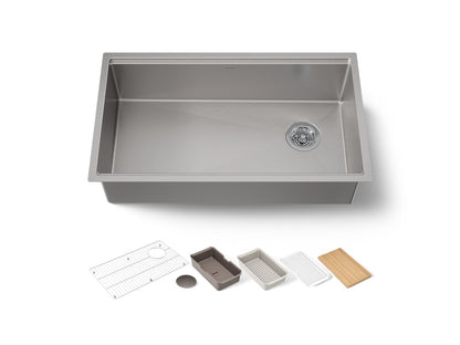 KOHLER Strive 32" undermount single-bowl workstation kitchen sink