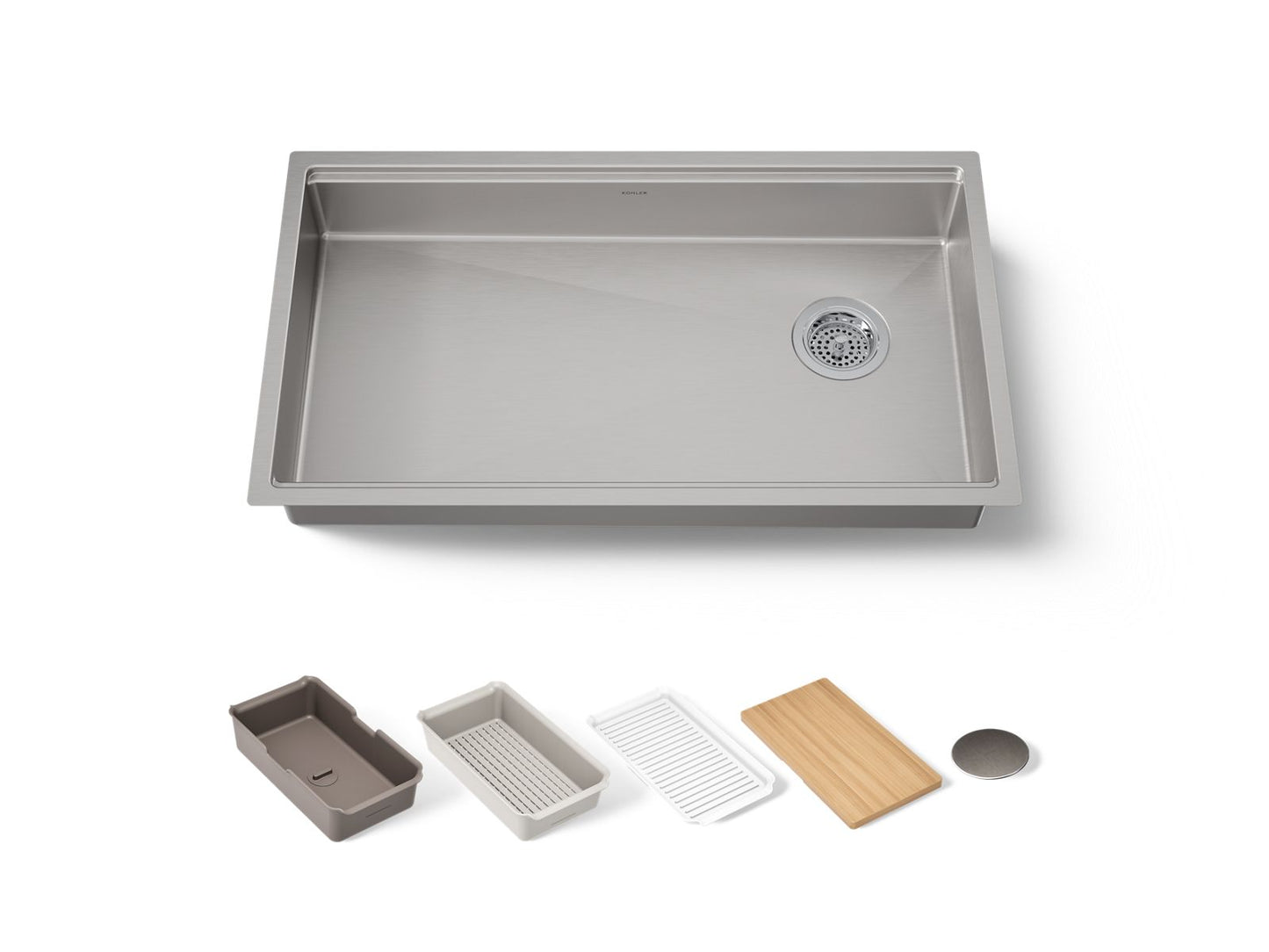 KOHLER Strive 32" undermount single-bowl workstation kitchen sink