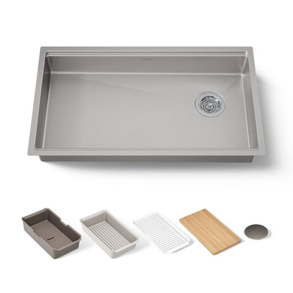 KOHLER Strive 32" undermount single-bowl workstation kitchen sink