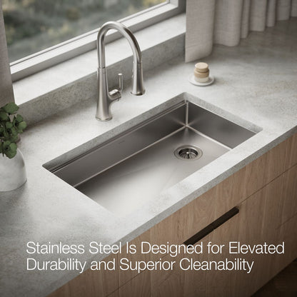 KOHLER Strive 32" undermount single-bowl workstation kitchen sink