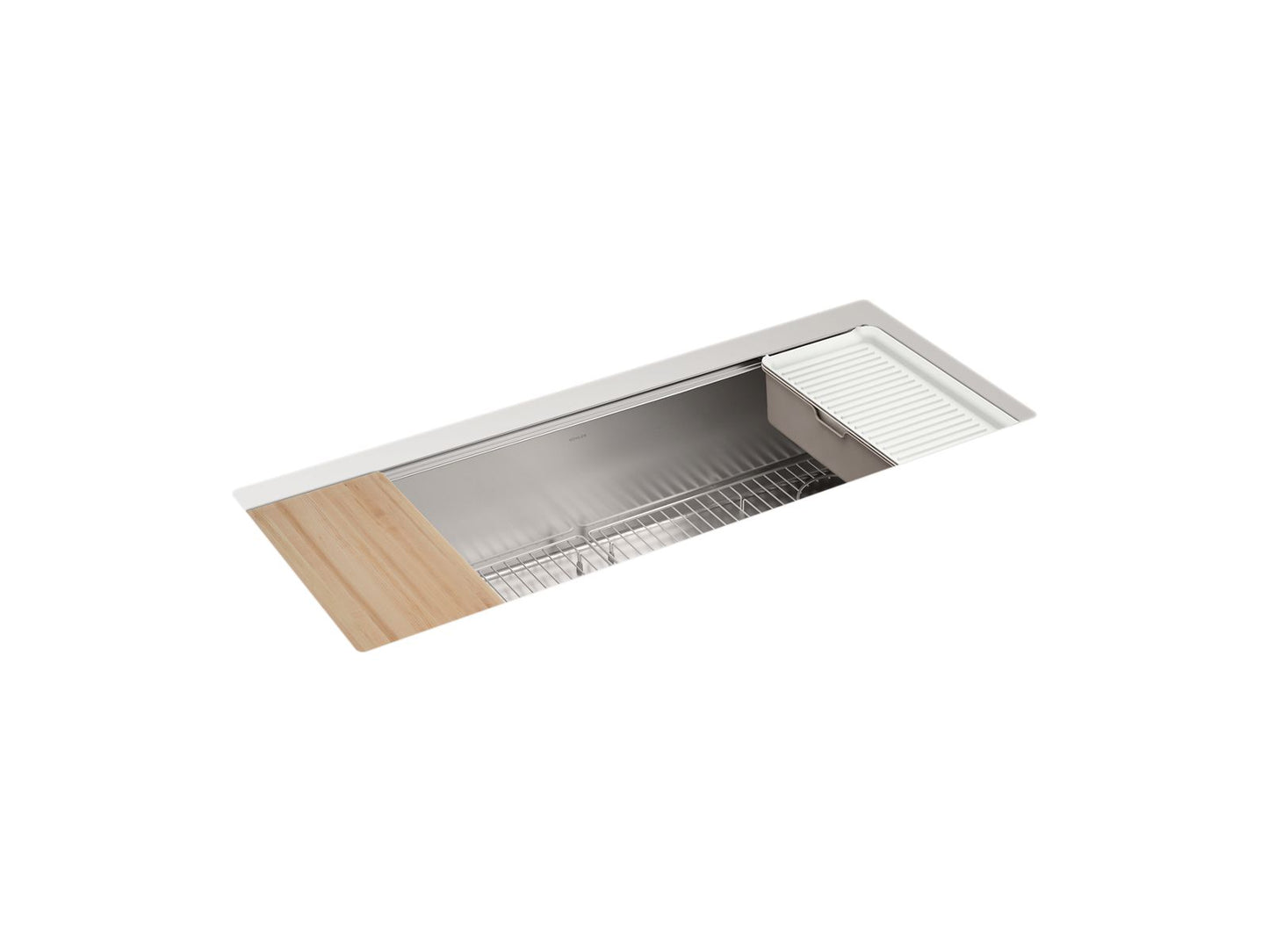KOHLER Strive 44" undermount single-bowl workstation kitchen sink