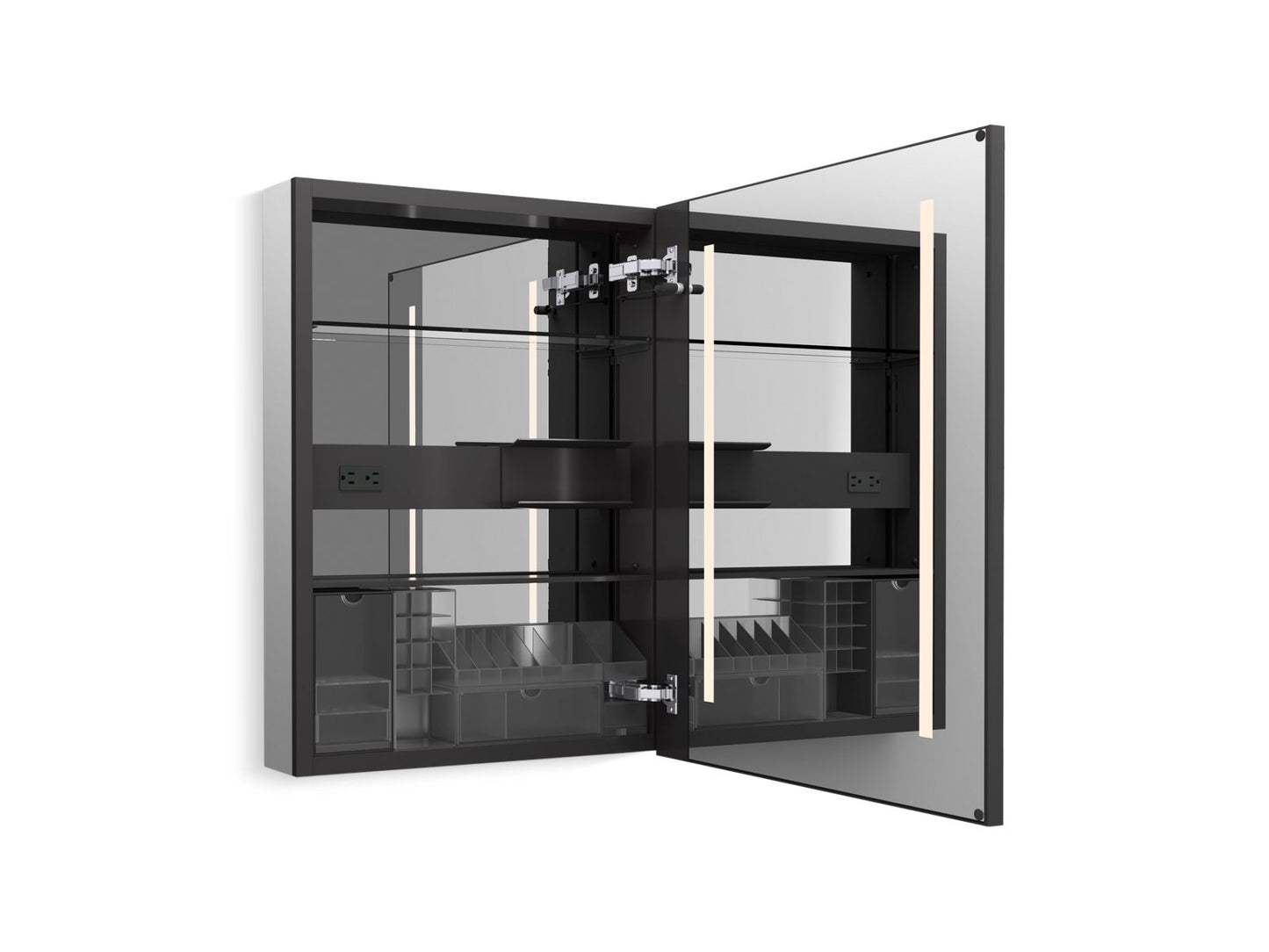 KOHLER K-33690-R Collage 24" x 32" lighted framed medicine cabinet, right-hinged
