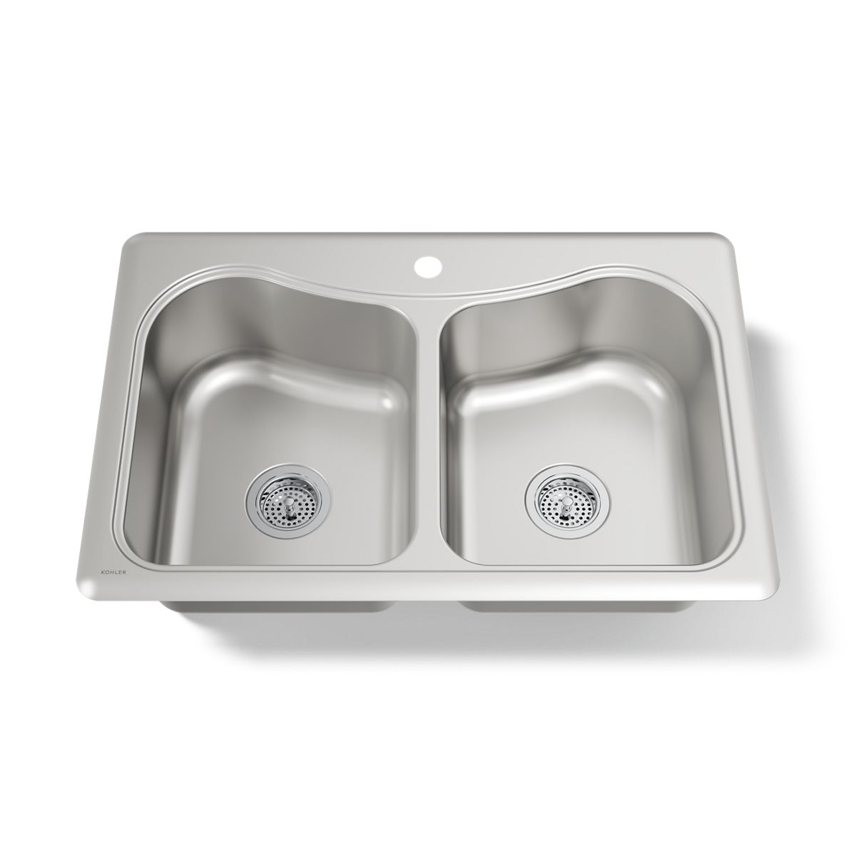 KOHLER K-3369-1 Staccato 33" top-mount double-bowl kitchen sink
