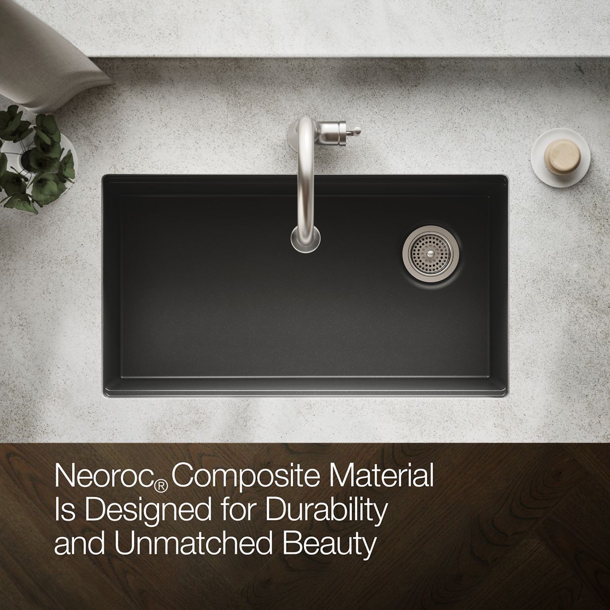KOHLER Billings™ 32-1/2" undermount single-bowl kitchen sink