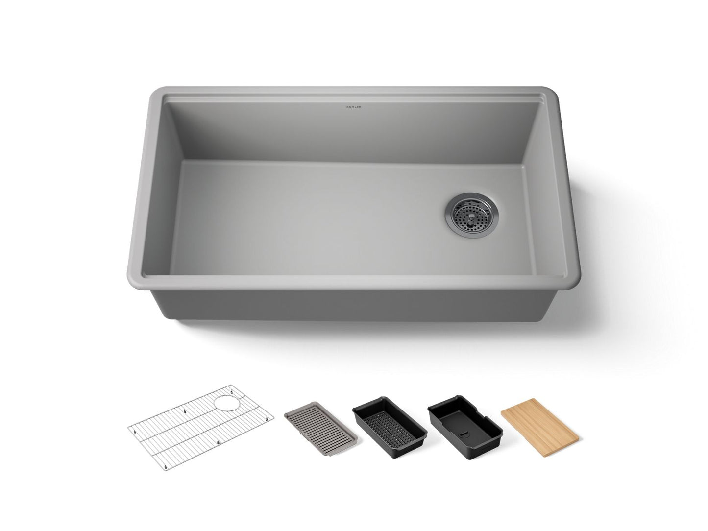 KOHLER Billings™ 32-1/2" undermount single-bowl workstation kitchen sink