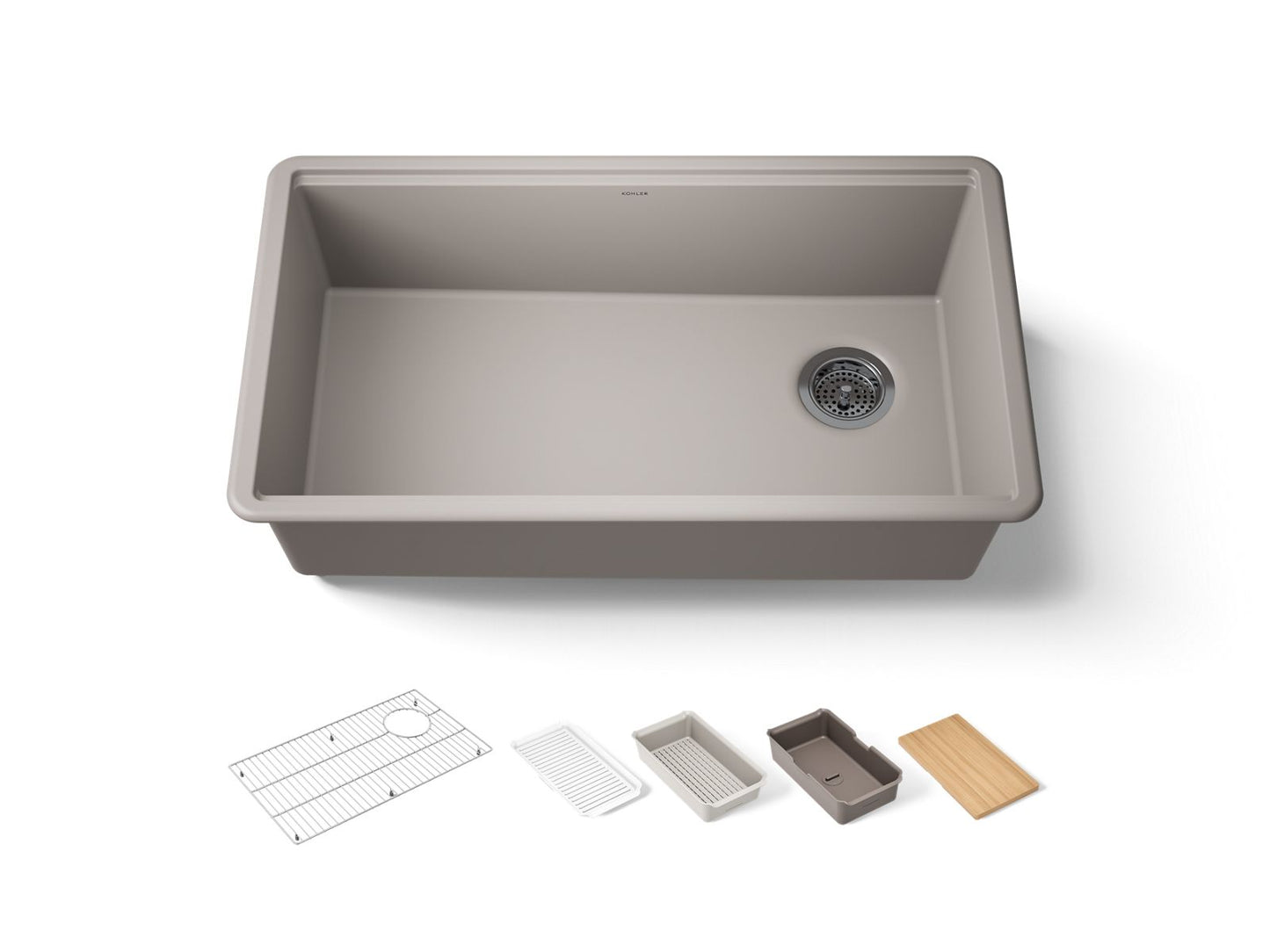 KOHLER Billings™ 32-1/2" undermount single-bowl workstation kitchen sink