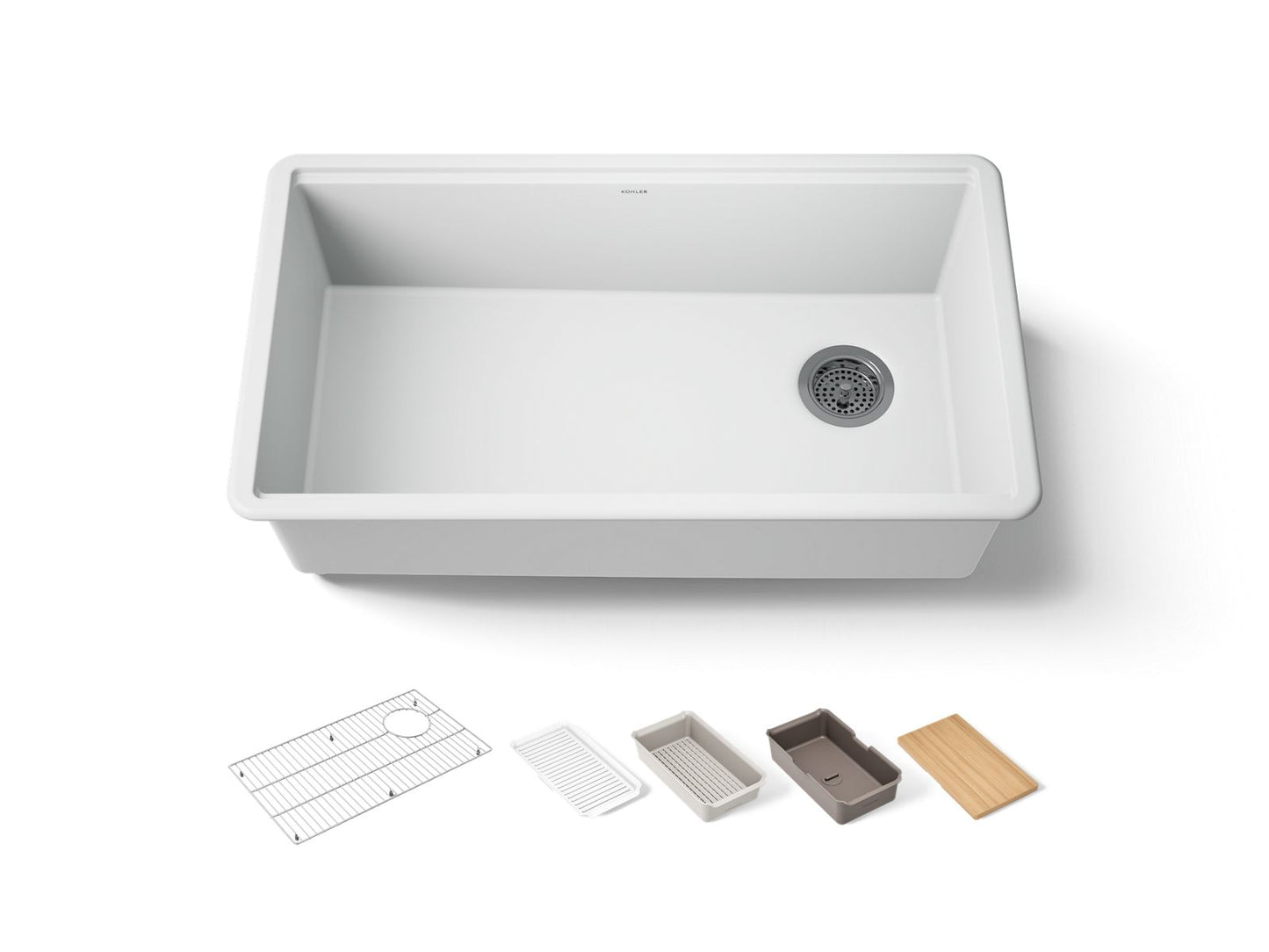 KOHLER Billings™ 32-1/2" undermount single-bowl workstation kitchen sink
